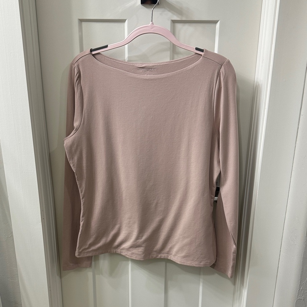 NWT Banana Republic Blush Long Sleeve Double Lined Top